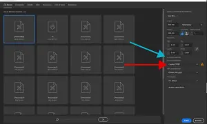 Fenêtre de création de document dans Photoshop. Le mode colorimétrique CMJN est sélectionné pour une impression de haute qualité.