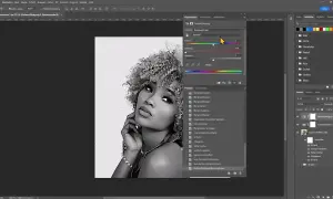 Dans Photoshop, on ajuste le réglage Farbton/Sättigung pour changer couleur d'une image.