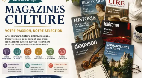 Guide des magazines culturels : Beaux Arts, Historia, Diapason, Télérama, Lire, Connaissance des Arts. Un magazine photo gratuit pour découvrir votre passion.