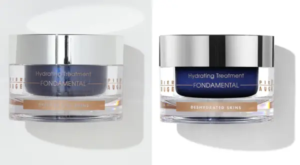 Packshot produits : deux pots de crème hydratante "Hydrating Treatment FONDAMENTAL" pour peaux déshydratées.