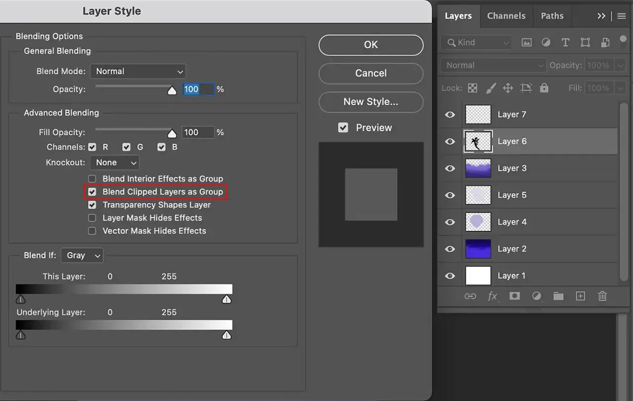 Dans Photoshop, l'option